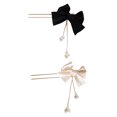 thumbnail image 1 of Shisuyan Lot de 2 Pinces à Cheveux Décoratives Noires pour Femmes, 1 of 8