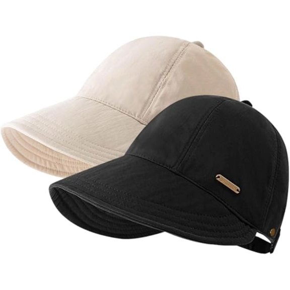 Textilo Women's Wide Brim Sun Visor Hat Upf50 Wide-Brim UV-Protection Breathable Adjustable Sun Hat