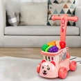 thumbnail image 3 of Juego de cocina para niños pequeños con frutas y verduras interactivas | Carrito de compras de plástico ABS rosa | Juego de simulación para niños mayores de 3 años | Ruedas anchas y estables | Reg, 3 of 5