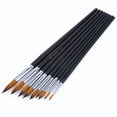 thumbnail image 4 of Pointed Round Paint Brushes Set Paint Brush Set For Watercolor Watercolor Paint Brushes Set 9 PCS Pointed Tip Nylon Long Wooden Handle Paint Brushes Set For Oil Acrylic And, 4 of 7