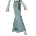 thumbnail image 2 of Virmaxy Womens Quick-drying Lightweight Palazzo Wide Leg Pants Wide Leg Pants for High Elastic Waist Flowy Pants Summer Casual Loose Comfy Green XS, 2 of 7
