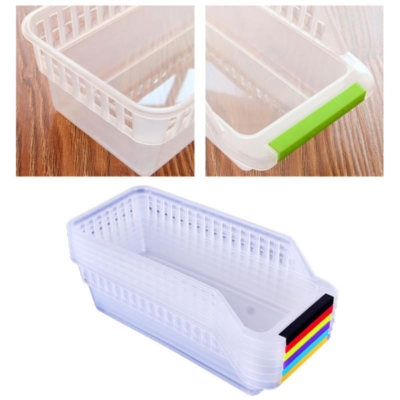 JANDEL Plastic Refrigerator Drawer Organizer Freezer Storage Bins