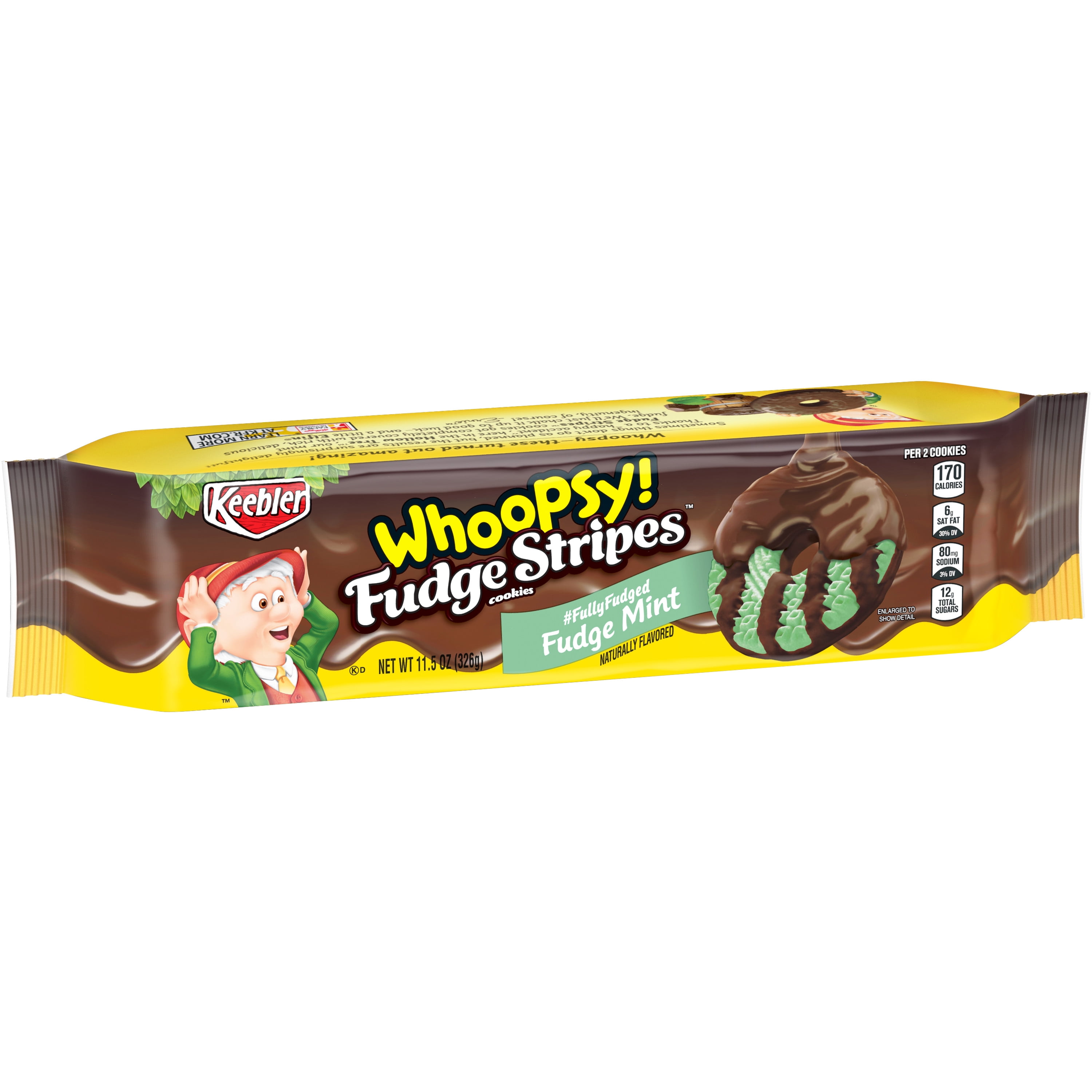 Keebler Whoopsy! Fudge Mint Fudge Stripes Cookies 11.5oz