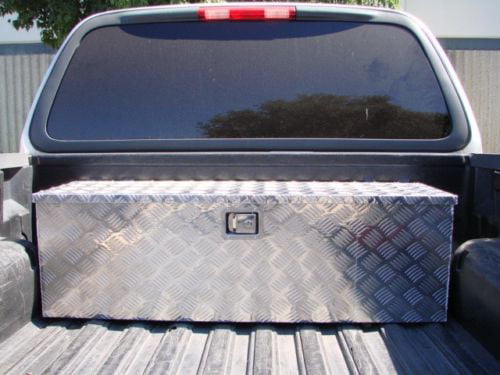 Metal Trailer Storage Box Heavy Duty Locking Vehicle Tool Camp Trans Tent Chest 