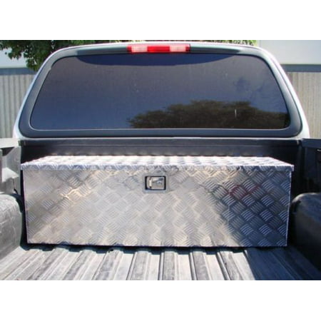 TMS 49IN Heavy Duty Aluminum Cross Bed Camper Tool Box Tote Storage for Pickup Truck Trailer Tongue With (Best Way To Attach Toolbox To Trailer)