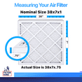 thumbnail image 2 of Filter King 38x7x1 Air Filter | 4-PACK | MERV 8 HVAC Pleated A/C Furnace Filters | MADE IN USA | Actual Size: 38 x 7 x .75", 2 of 5