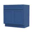 thumbnail image 2 of Vanity Art 36-inch Bathroom Vanity Cabinet with Double Doors and Soft Close Shaker Drawers, Blue, Transitional Style, 2 of 9