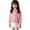 Pink, variant on Posijego Little Girls Sweater Cardigans Hollow Knit Open Front Sweater Crew Neck Button Closure Cardigan Jackets