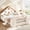 Beige & Natural, variant on Full Size House Shaped Upholstered Floor Bed with Safety Rails, Solid Wood Kids Bed Frame, Low Profile Playhouse Bed with Padded Guardrails for Nursery, Bedroom