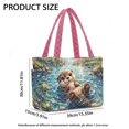 thumbnail image 7 of Pzuqiu Cute Otter Print Large Capacity Quilted Tote Bag for Women Lightweight Soft Puffer Tote for Work Travel School Teacher Use Versatile Daily Carry Shoulder Bag, 7 of 7