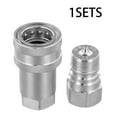 thumbnail image 1 of 1pc ISO-A Threaded NPT Joint Quick Release Fitting NPT ISO A Hydraulic Coupling Connector Quick-change Oil Pipe Connection, 1 of 10