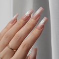 thumbnail image 4 of Press On Nails BtartBox Long Pink Ombre con diseño de lazo, 4 of 8