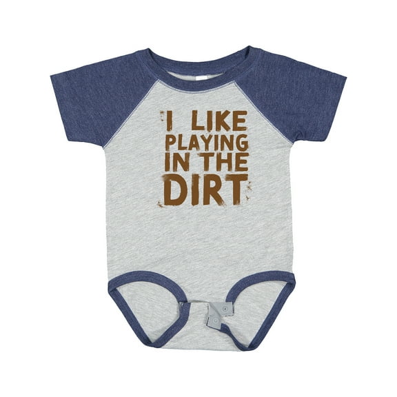 Inktastic I Like Playing in the Dirt Boys or Girls Baby Bodysuit