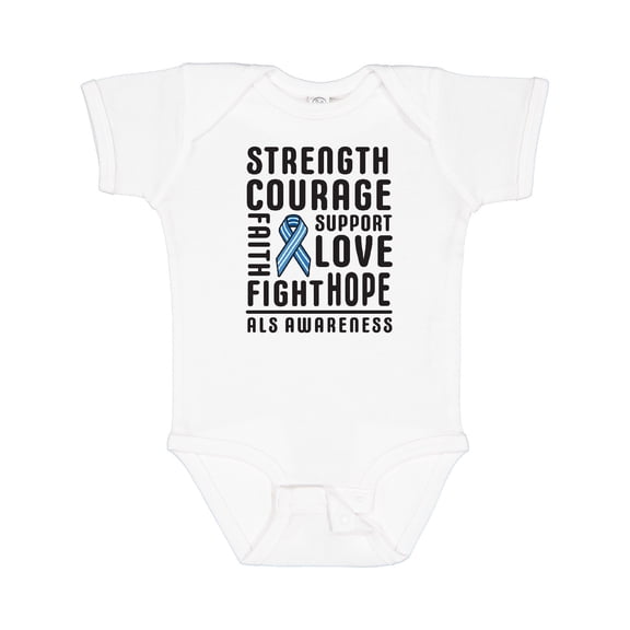 Inktastic ALS Awareness Strength Courage Support Boys or Girls Baby Bodysuit
