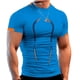 thumbnail image 1 of Camiseta deportiva para hombre, camiseta de entrenamiento transpirable, manga corta con estampado bonito para gimnasio, 1 of 5