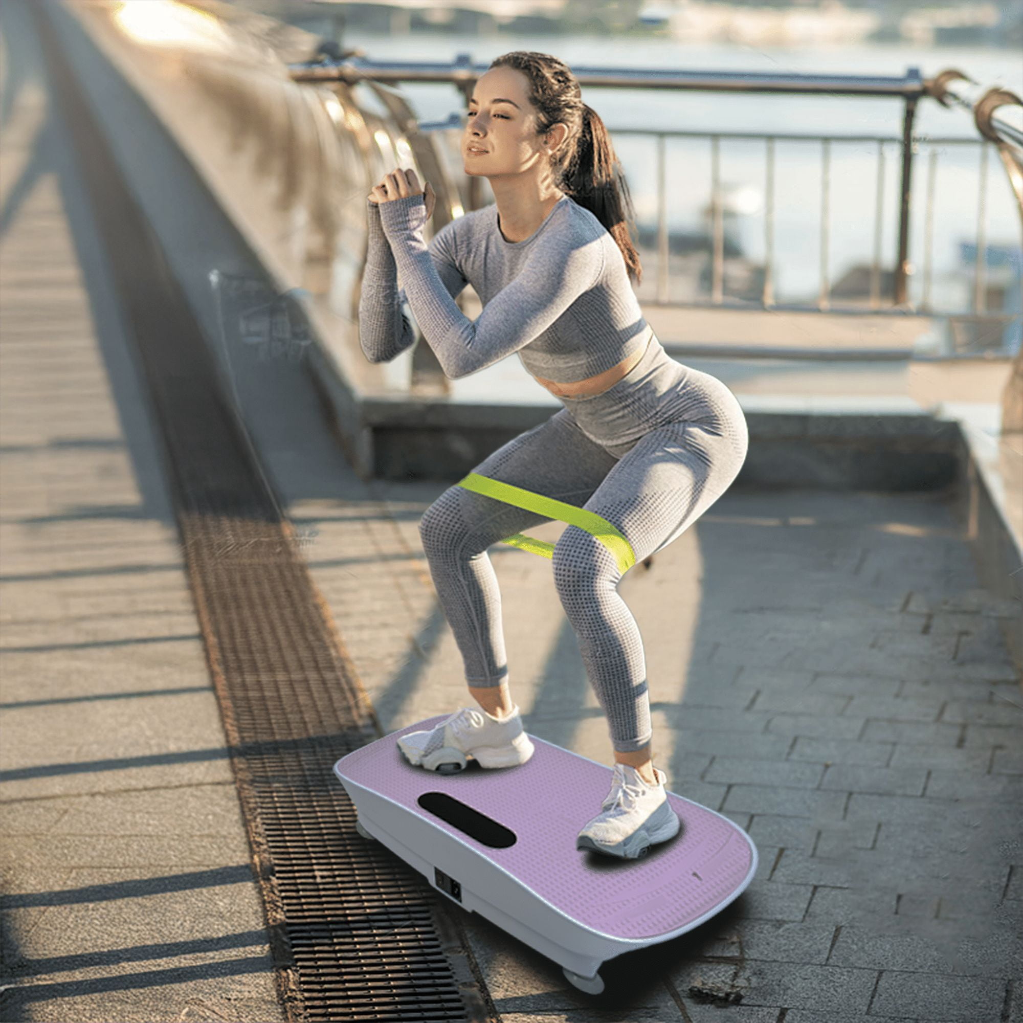 Crazy Fitness Vibration Platform: 10-Speed Smart Body Shaker & Fat Burner - Pink
