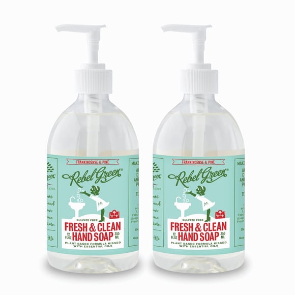 Jabón de manos líquido Rebel Green - Jabón líquido hidratante natural para baño y cocina - Lavado de manos suave para el hogar