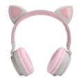 thumbnail image 4 of Auriculares con oreja de gato, auriculares plegables inalámbricos con luz LED 3D, Bluetooth 5,0, con micrófono, 4 of 8