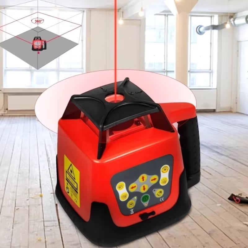 SHENGJINSH 360 Laser Level Machine Rotary Green Cross Line Laser Leveler Self-Leveling 500m Scanning Measurement Tools