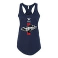 thumbnail image 2 of Wild Bobby, Ford Mustang 50 Years, Cars and Trucks, Women Racerback Tank Top, Navy, Medium, 2 of 4