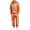 Orange, variant on Norvella Mens Halloween Outfit Sets 2 Piece Skeleton Print Long Sleeve Hooded Pullover Sweatshirts Drawstring Jogger Pants