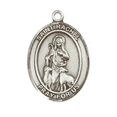 thumbnail image 2 of Pewter Saint Rachel Medal Pendant on 18 Inch Rhodium Plated Lite Curb Brass Chain with Lobster Claw Clasp,Catholic Religious Necklace -Made in USA- Deluxe Velvet Gift Box, 2 of 3
