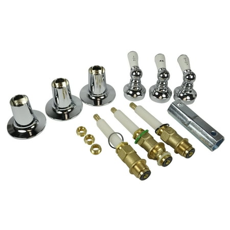 Price Pfister Ashfield Trim Shower - DANCO Trim Kit for Price Pfister Triple-Handle Tub and Shower Faucets, 3-Handle, Porcelain, 1-Pack Kit (39695)