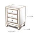 thumbnail image 6 of Clearance! W 19.7" X D 15" X H 26" Champagne mirror three extraction cabinet, multifunctional bedside table, 6 of 9