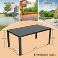 thumbnail image 4 of LeisureMod Chelsea Aluminum Outdoor 63" Dining Table, 4 of 17
