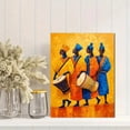 thumbnail image 2 of African Drumming Tribal Figures Canvas Print, Perfect for Living Room, Office, Hallway, Dining Room, 2 of 8