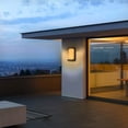 thumbnail image 2 of Iluminación para puerta de entrada Aplique de pared de 18W con sensor de movimiento 220V Impermeable IP66 Aluminio Antracita Acrílico Blanco cálido 3000K para pasillo Balcón Lámpara de jardín Luz, 2 of 5