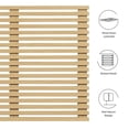 thumbnail image 5 of Wall Mount Headboard, King Size, Brown Oak, Wood, Mid Century Bedroom, Modern Contemporary HB35761, 5 of 7