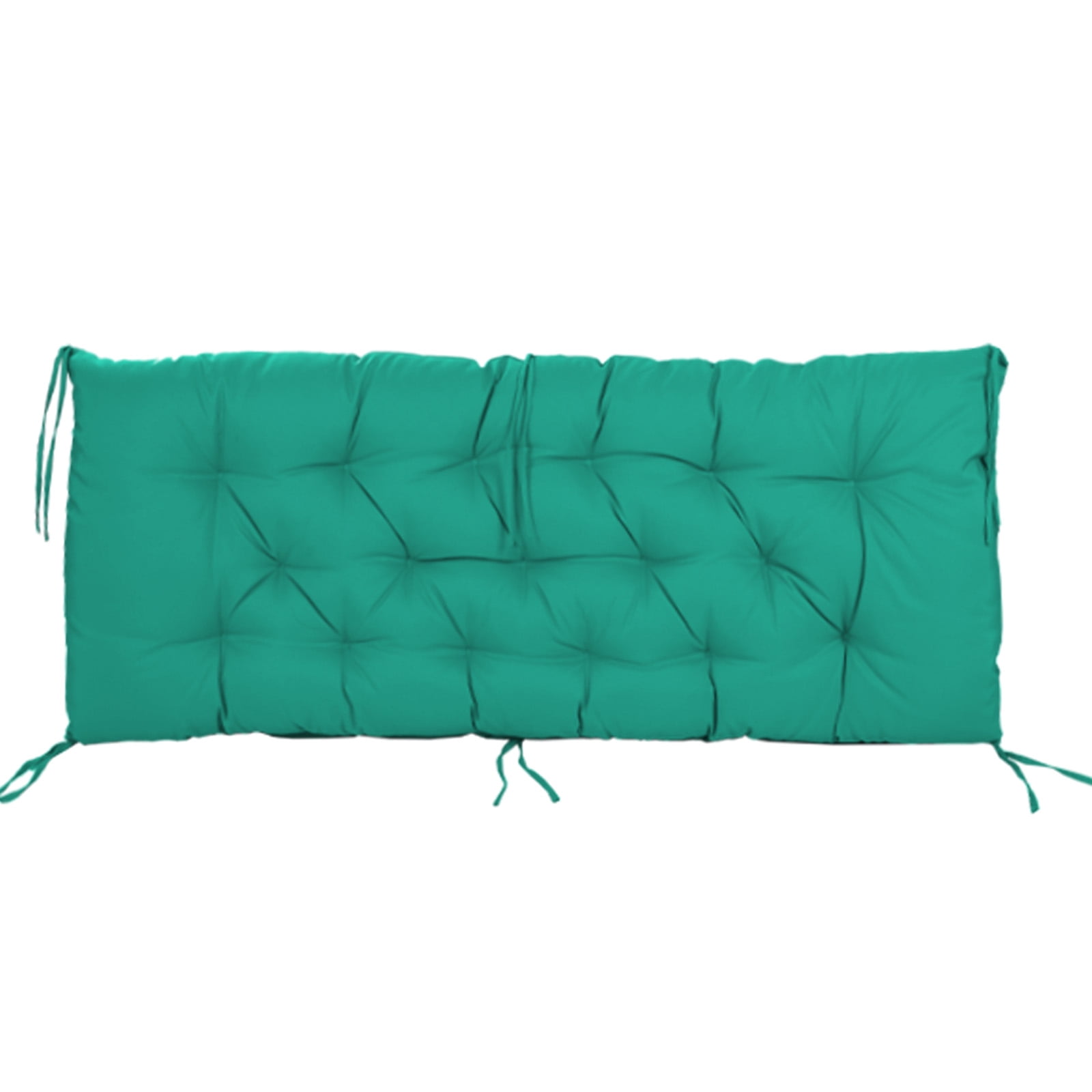 60in Outdoor Swing Cushions, Waterproof 4" Thick Porch Swing Cushion Replacement with Backrest and Ties, Comfortable 2-3 Seat Pation Swing Pad for Backyard, Garden, Lawn, Outdoor Furniture