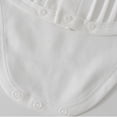 thumbnail image 5 of Enyan Baby Boys Gentleman Romper One-Piece Outfit Cotton Tuxedo Style with Snap Closure(White,18-24 Months), 5 of 6