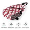 thumbnail image 5 of Full Print Chest Bag 8×15in Outer Large Bag On Both Sides Of Mesh Bag Inside Pocket Design Sponge Pad Shoulder Strap Crimson Moroccan Trellis Hand-drawn Sketch_2, 5 of 8
