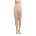 thumbnail image 4 of YYYTop Run Resistants 80D Soft Solid Color Pantyhose Tights Women Semi Opaque Footed Tights High Waist Tights with Non Slip, 4 of 6