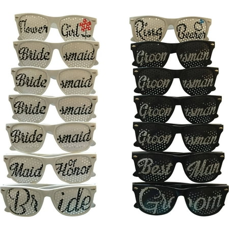 Brides Wedding Party Sunglasses, Set of 14
