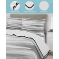 thumbnail image 4 of Quilts Twin Size Bedding Set, Gray White Lightweight Quilted Comforter, Vintage Country Abstract Gradient Mottled Soft Reversible Bedspread Coverlet with Pillow Covers for All Season, 68" x 86", 4 of 7