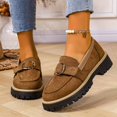 thumbnail image 4 of Wowcloth Women's Retro Loafers – Comfortable Round Toe Slip-On with Buckle Closure for Casual Fashion Wear, 4 of 9