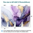 thumbnail image 3 of Peel and Stick Wallpaper Beautiful abstract purple gold marble liquid ink art Luxury lavender Modern Art Wall Mural Decor Self Adhesive and Removable 69in x 98in, 3 of 8