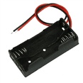 thumbnail image 2 of 4X Black Plastic Battery Case Holder Wire 2 x 1.5V AAA, 2 of 3