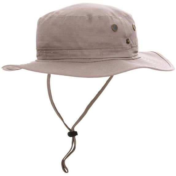 Simplicity Men / Women 100% Cotton UV Ray Protection Safari Sun Hat,Khaki