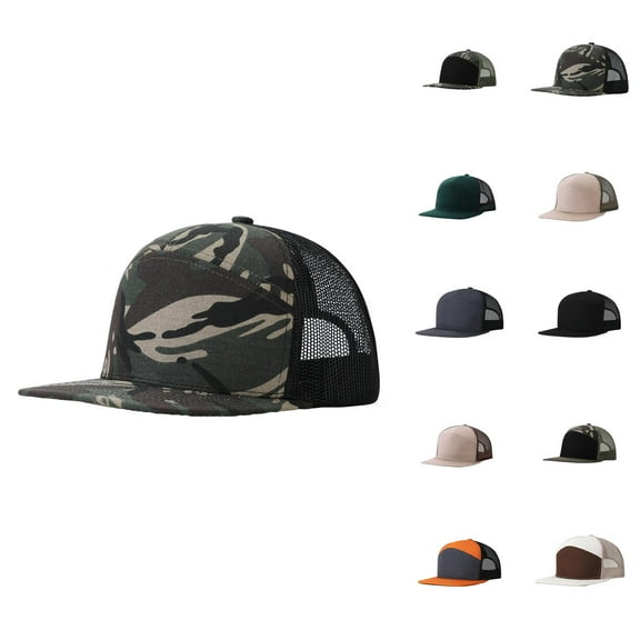 Snapback hat men & women – Richardson style 7‑panel trucker hat, structured breathable cap, adjustable dad baseball cap for sun protection and casual summer styling