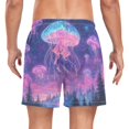 thumbnail image 2 of FORMRS Mens Swim Trunks Mesh Liner Quick Dry Casual Beach Board Shorts with Pockets, Sizes S-2XL, Neon Jellyfish, 2 of 9