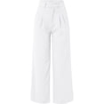 thumbnail image 4 of Commuting Work Wide Leg Pant for Women with Pocket Versatile Solid Color High Waist Pants Casual Loose Straight Leg Pants, 4 of 5