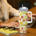 thumbnail image 6 of Pofeuu Lemon Orange Print 40oz Ice Bully With Handle And Straw Stainless Steel Vacuum Insulated Cup And 2 In 1 Straw Lid, 6 of 8