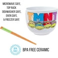 thumbnail image 5 of Silver Buffalo TMNT Teenage Mutant Ninja Turtles Ceramic Ramen Noodle Rice Bowl with Chopsticks, Microwave Safe, 20 Ounces, 5 of 9