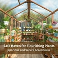 thumbnail image 3 of MUCHANT 6x12 FT Wooden Greenhouse for Outdoors, Walk-in Large Green House with Quick Setup Structure and Roof Vent for Garden Backyard, 3 of 7