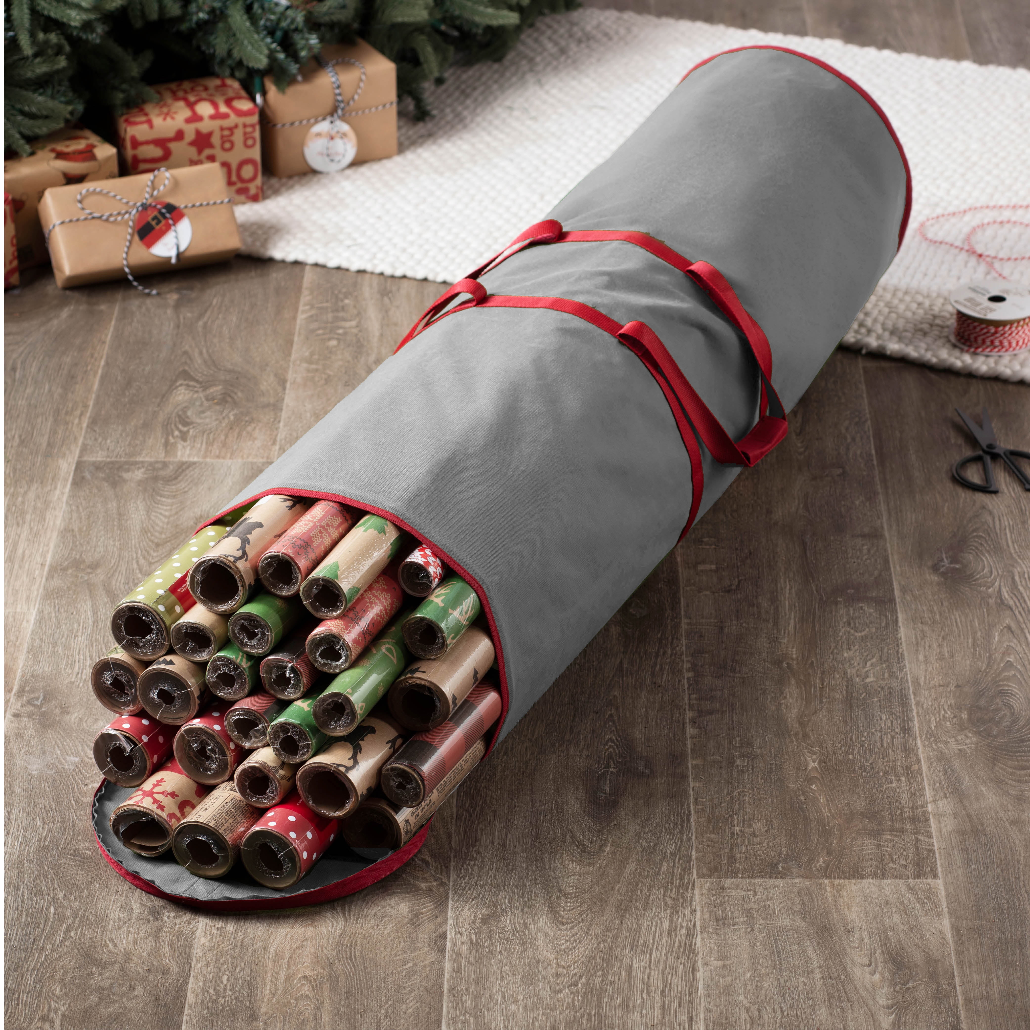 Wrapping Paper Organizer - Holds 20 Rolls of 30-Inch Christmas or