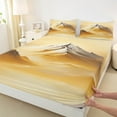 thumbnail image 3 of Feelyou Nature Scenery Twin Sheet Sets, Western Rustic Mountain Twin Fitted Sheet, Teens Kids Boys Girls Flat Sheet, Ultra Soft Bedroom Decor, 3 Pieces, 3 of 7